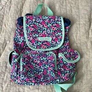 Laura Ashley Kids Floral Backpack - Pink and Green